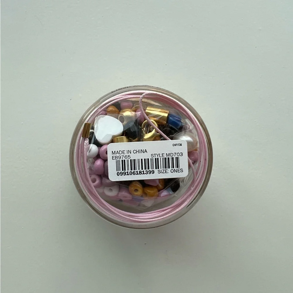 Madewell DIY Lanyard Kit with Modern Pink White and Yellow Beads